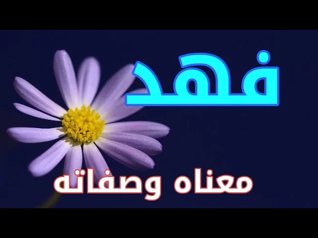 معنى اسم فهد في اللغة العربية 